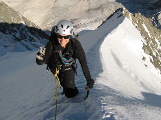 Petra Müller beim Bergsteigen Petra Müller beim Bergsteigen