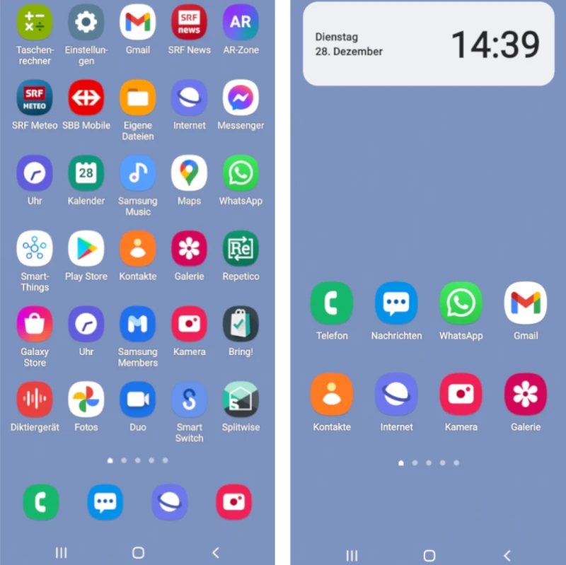 Organisation der Apps Screenshot Organisation der Apps
