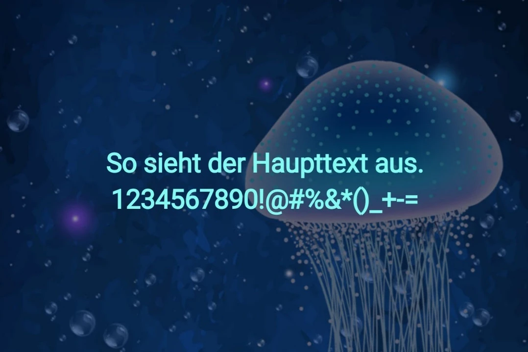 Text mit Hintergrundbild Text mit Hintergrundbild einer Qualle