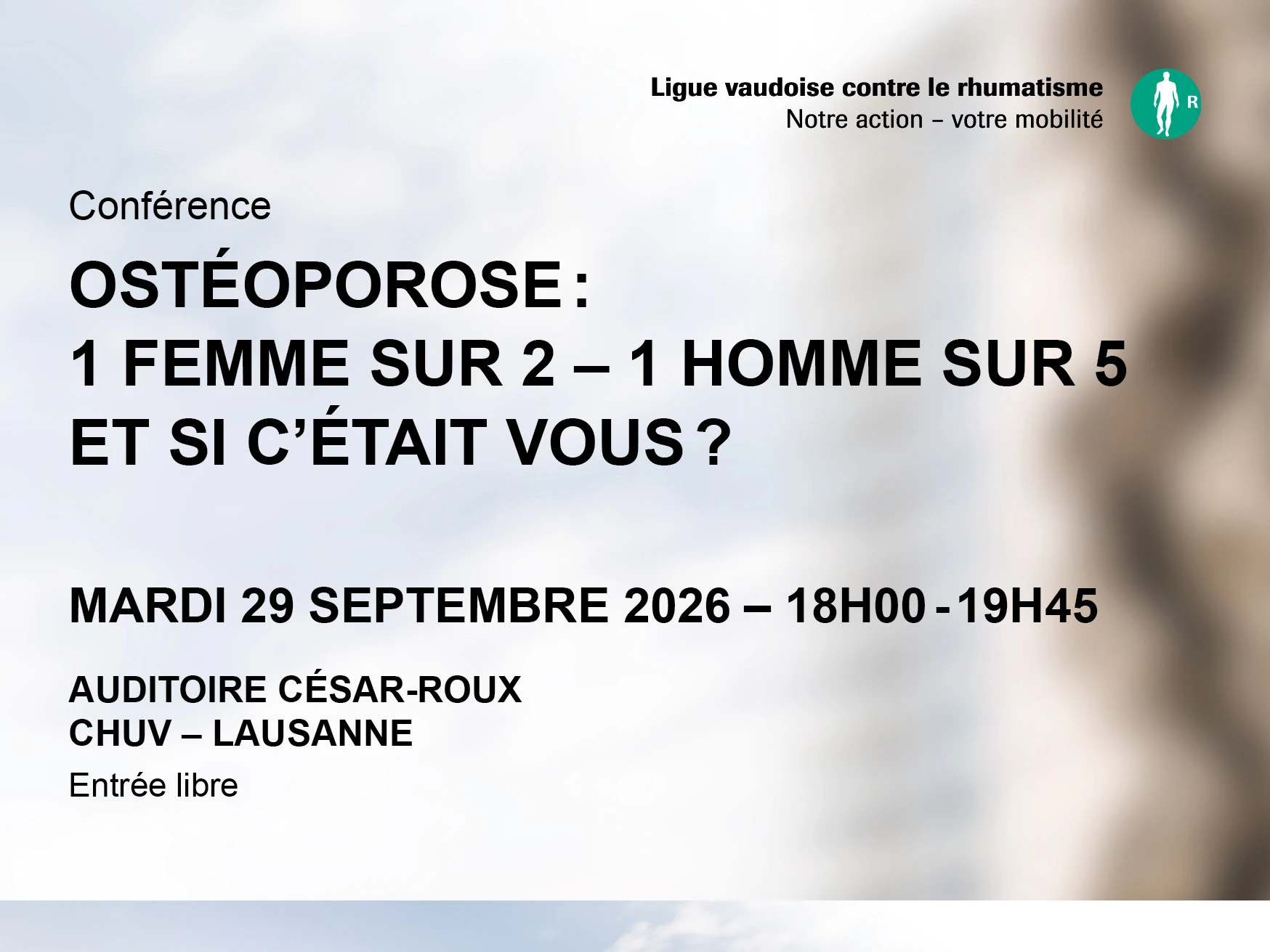 Ostéoporose conférence du 29 septembre
